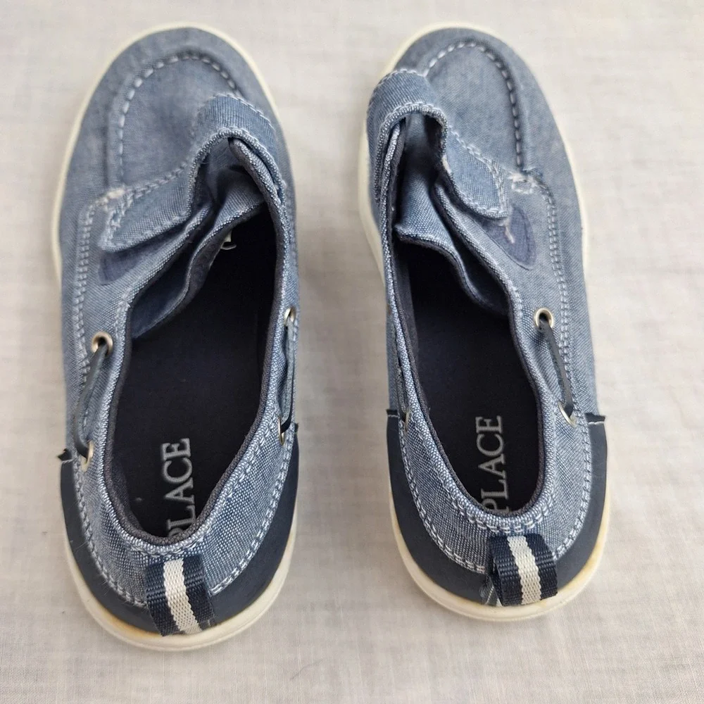 The Children's Place Blue 3 Boat Shoe Sneaker Kids 3035801 Boys Chambray Prep